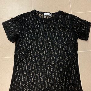 Christian Dior sheer T-shirt black